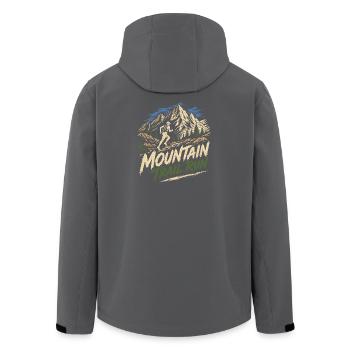 Mountain Trail Run - Men’s Recycled Softshell Jacket by Stanley/Stella - anthracite - Back - AI Model Male 185 light (185cm)