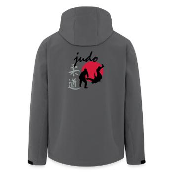 Judo - Recycelte Männer Softshell-Jacke von Stanley/Stella - Anthrazit - Hinten - AI Model Male 185 light (185cm)