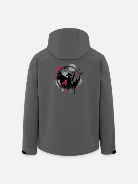 Le loup et la chèvre - Veste softshell homme en polyester recyclé Stanley/Stella - charbon