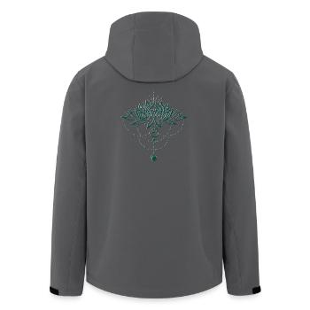 Lotus lotus flower om symbol moon yoga - Men’s Recycled Softshell Jacket by Stanley/Stella - anthracite - Back - AI Model Male 185 light (185cm)