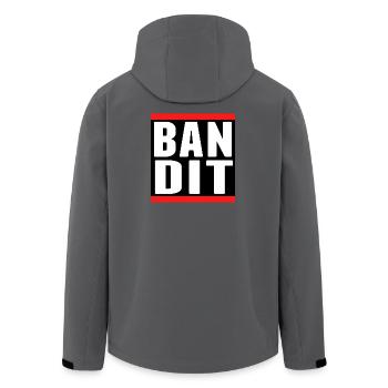 bandit dieb crime criminal aufkleber hooligan gang - Recycelte Männer Softshell-Jacke von Stanley/Stella - Anthrazit - Hinten - AI Model Male 185 light (185cm)