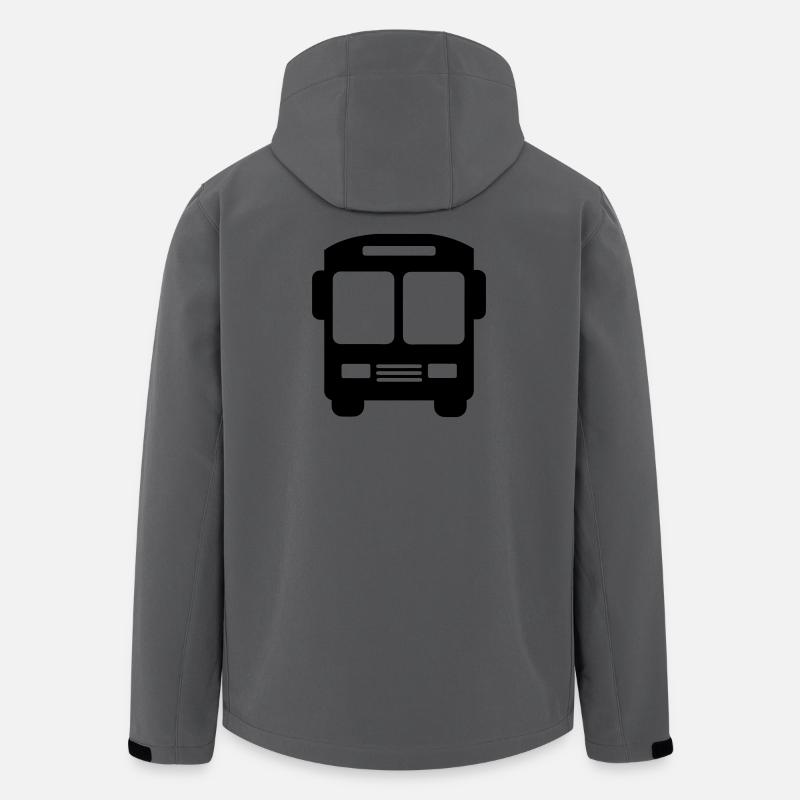 Logo de l’autobus - Veste softshell homme en polyester recyclé Stanley/Stella - charbon