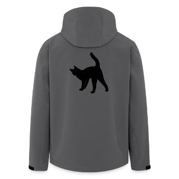 Katze Katze - Recycelte Männer Softshell-Jacke von Stanley/Stella - Anthrazit - Hinten - AI Model Male 185 light (185cm)
