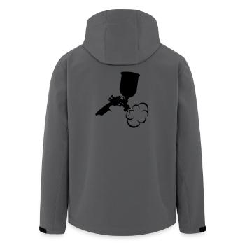 Isolation par pulvérisation - Veste softshell homme en polyester recyclé Stanley/Stella - charbon - Dos - AI Model Male 185 light (185cm)