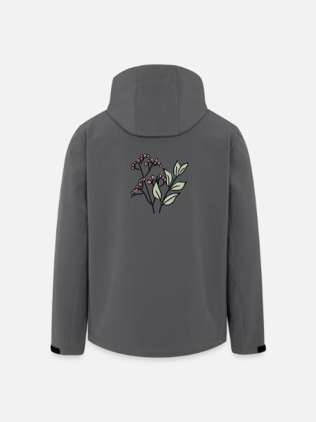 Leaves and berries - Men’s Recycled Softshell Jacket by Stanley/Stella - anthracite