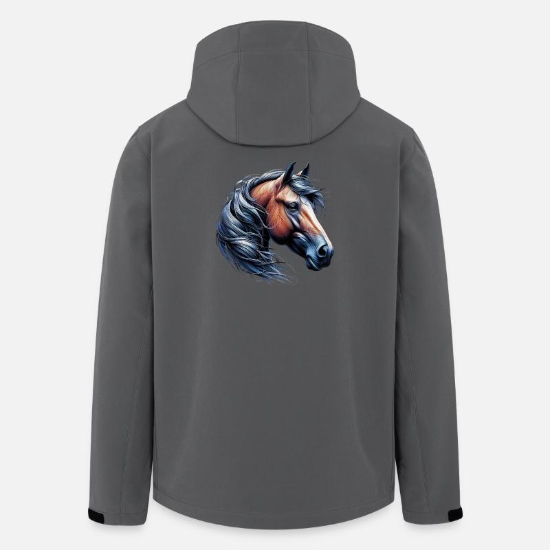 Cheval - Veste softshell homme en polyester recyclé Stanley/Stella - charbon