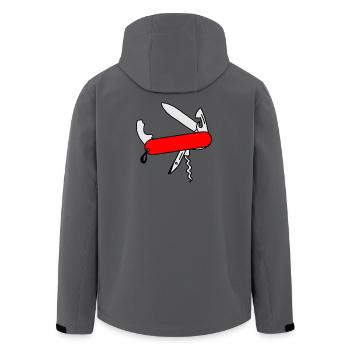 Couteau de survie rouge - Veste softshell homme en polyester recyclé Stanley/Stella - charbon - Dos - AI Model Male 185 light (185cm)