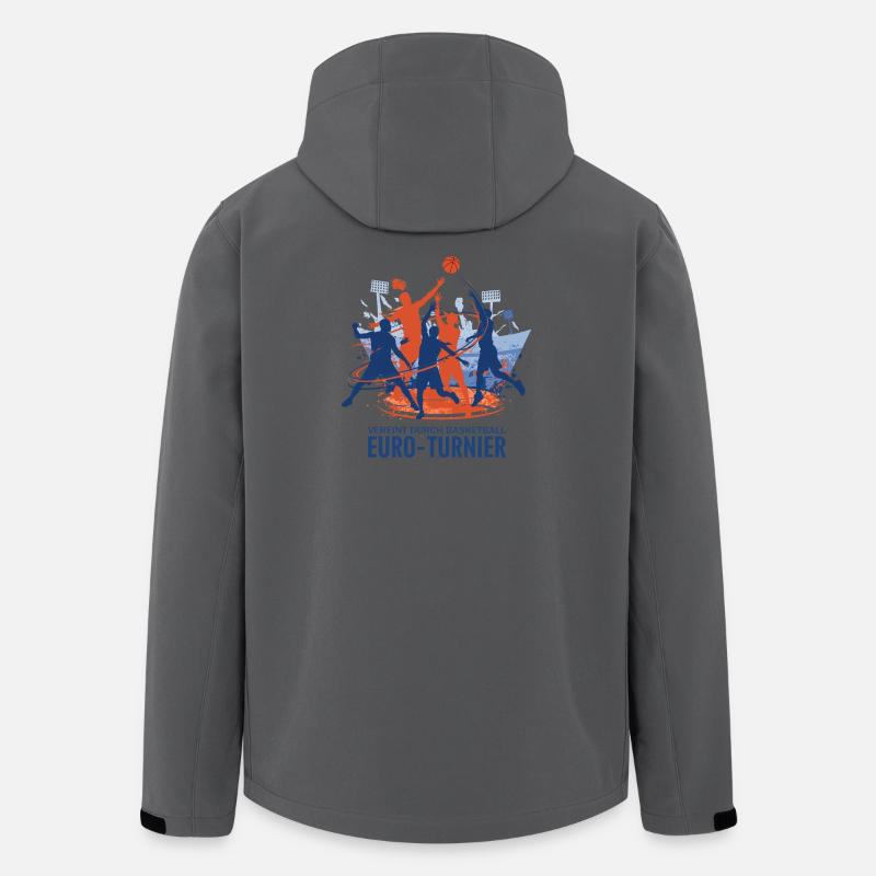 Tournoi de basket-ball - Veste softshell homme en polyester recyclé Stanley/Stella - charbon