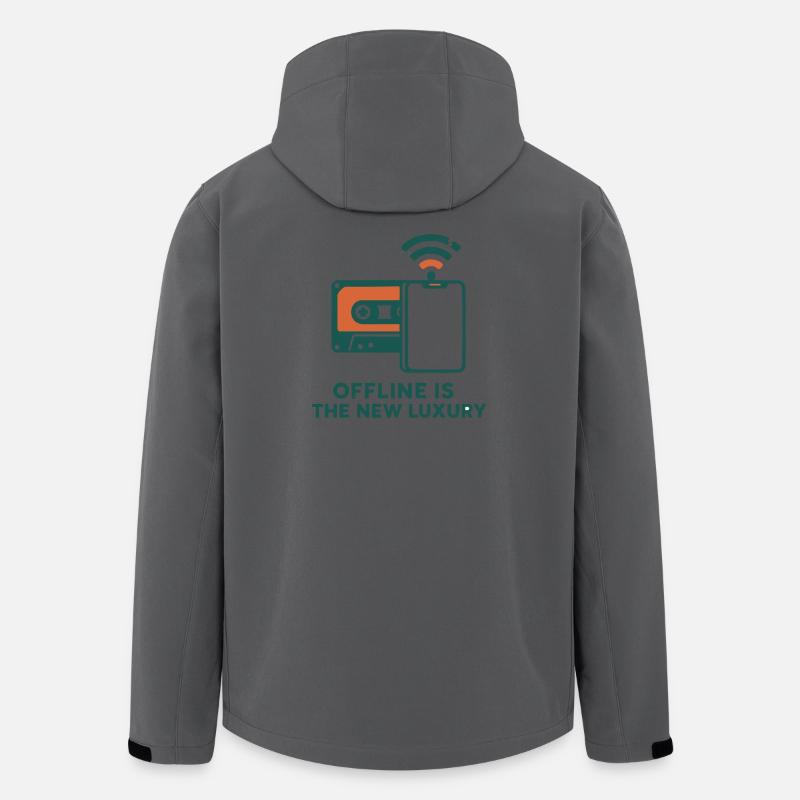Offline ist der neue Luxus - Recycelte Männer Softshell-Jacke von Stanley/Stella - Anthrazit