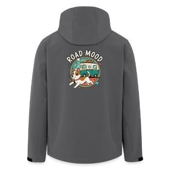 Road Mod Hund Camper Van - Recycelte Männer Softshell-Jacke von Stanley/Stella - Anthrazit - Hinten - AI Model Male 185 light (185cm)
