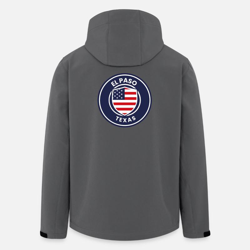 El Paso Texas Flaggenschild - Recycelte Männer Softshell-Jacke von Stanley/Stella - Anthrazit