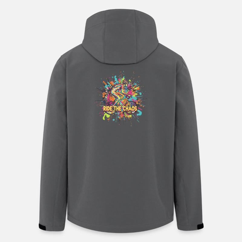 Reiten Sie den Chaos-Radfahrer - Recycelte Männer Softshell-Jacke von Stanley/Stella - Anthrazit