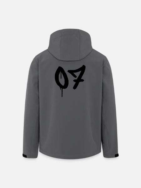 Number 07 Urban Graffiti Style - Men’s Recycled Softshell Jacket by Stanley/Stella - anthracite