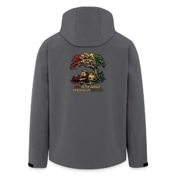 Roots Lion Garden - Recycelte Männer Softshell-Jacke von Stanley/Stella - Anthrazit - Hinten - AI Model Male 185 light (185cm)
