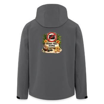Cadeau de retraite drôle pour un collègue - Veste softshell homme en polyester recyclé Stanley/Stella - charbon - Dos - AI Model Male 185 light (185cm)
