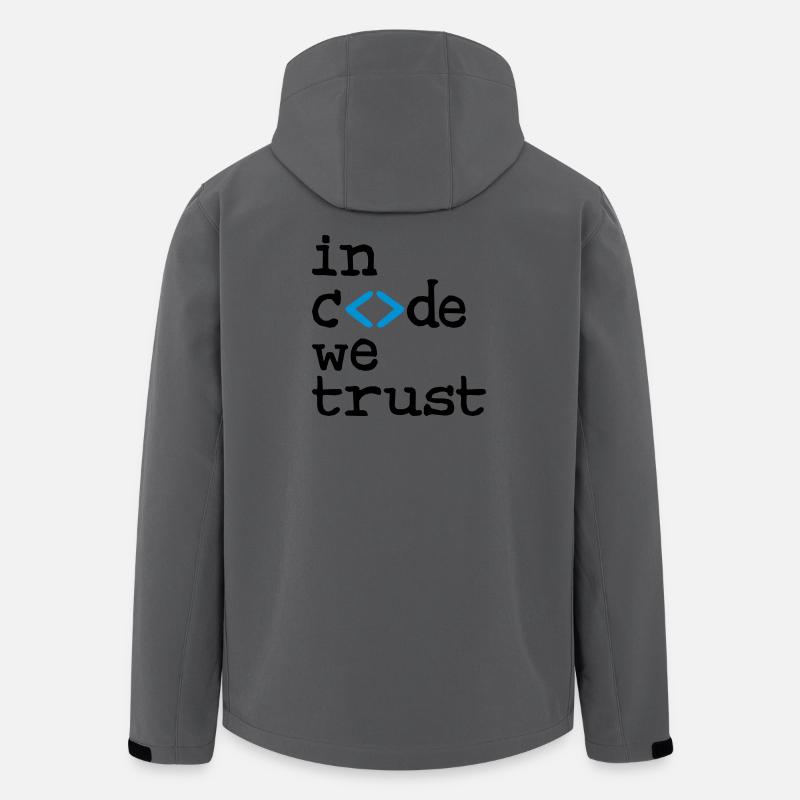 in code we trust ! - Recycelte Männer Softshell-Jacke von Stanley/Stella - Anthrazit