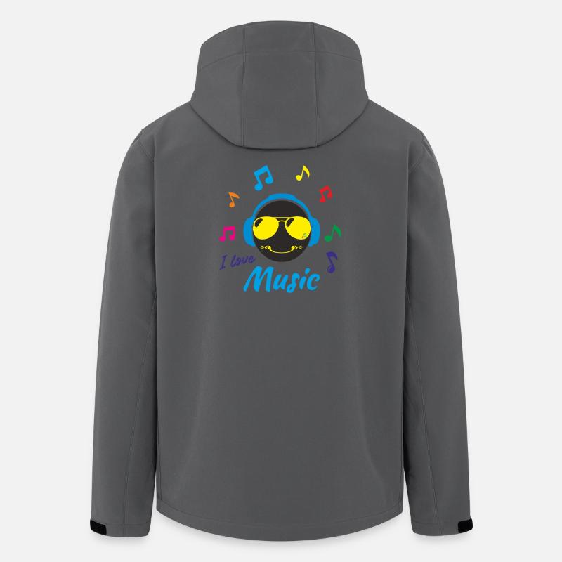 Ich mag Musik - Recycelte Männer Softshell-Jacke von Stanley/Stella - Anthrazit