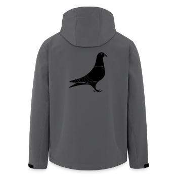 Brieftaube Schatten - Recycelte Männer Softshell-Jacke von Stanley/Stella - Anthrazit - Hinten - AI Model Male 185 light (185cm)