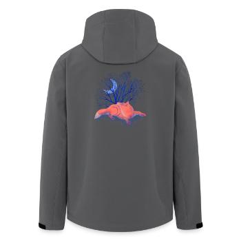 Mondträume unter Blauem Baum - Recycelte Männer Softshell-Jacke von Stanley/Stella - Anthrazit - Hinten - AI Model Male 185 light (185cm)