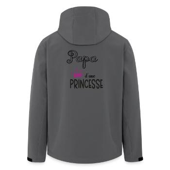 papa dune princesse - Veste softshell homme en polyester recyclé Stanley/Stella - charbon - Dos - AI Model Male 185 light (185cm)