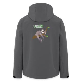 Sloth i'm not lazy - Men’s Recycled Softshell Jacket by Stanley/Stella - anthracite - Back - AI Model Male 185 light (185cm)