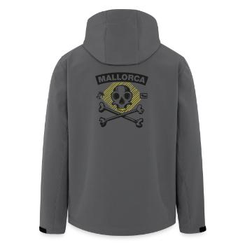 Mallorca – Per mille pirate under palm trees - Men’s Recycled Softshell Jacket by Stanley/Stella - anthracite - Back - AI Model Male 185 light (185cm)