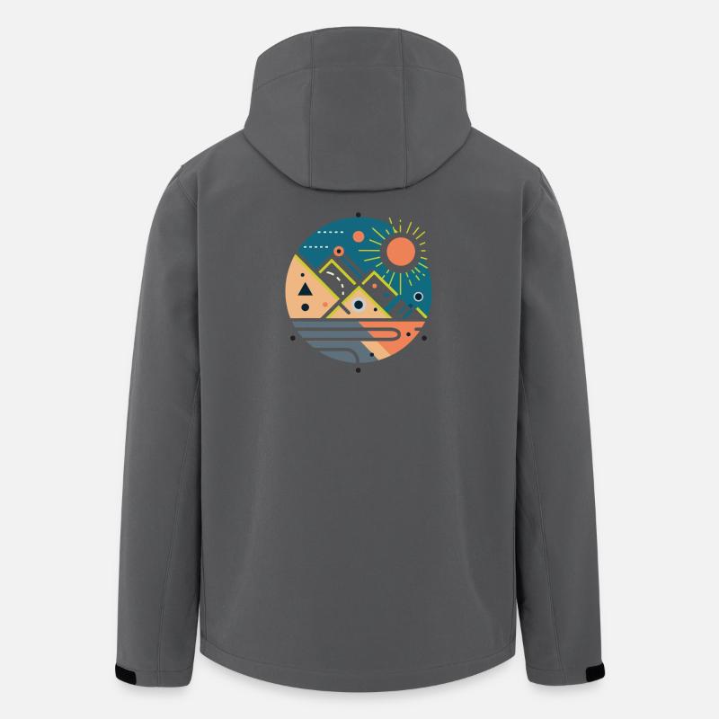 Gebirge - Recycelte Männer Softshell-Jacke von Stanley/Stella - Anthrazit