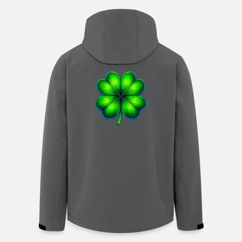 Trèfle à quatre feuilles - Veste softshell homme en polyester recyclé Stanley/Stella - charbon
