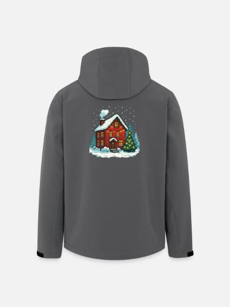 Winter house with lights - Men’s Recycled Softshell Jacket by Stanley/Stella - anthracite