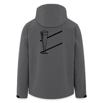 verre de bar - Veste softshell homme en polyester recyclé Stanley/Stella - charbon - Dos - AI Model Male 185 light (185cm)