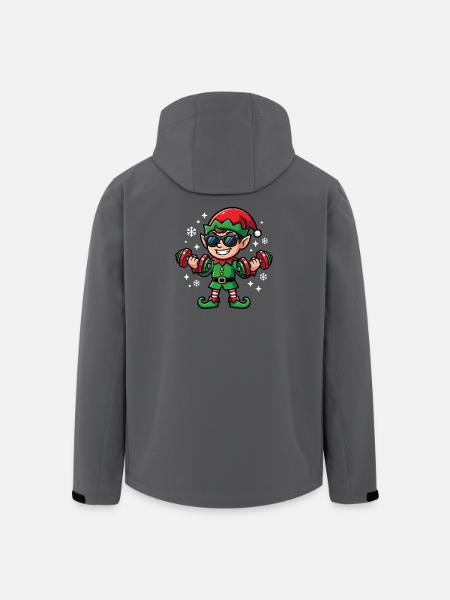 Christmas Elf Weightlifting Gym for Men - Men’s Recycled Softshell Jacket by Stanley/Stella - anthracite