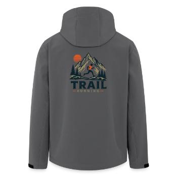 Trail Running - Men’s Recycled Softshell Jacket by Stanley/Stella - anthracite - Back - AI Model Male 185 light (185cm)