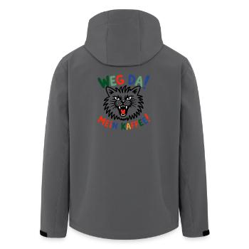 Weg Da Mein Kaffee - Recycelte Männer Softshell-Jacke von Stanley/Stella - Anthrazit - Hinten - AI Model Male 185 light (185cm)