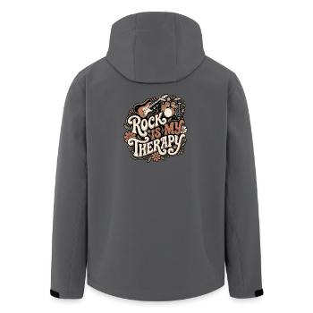 Rock Therapy - Men’s Recycled Softshell Jacket by Stanley/Stella - anthracite - Back - AI Model Male 185 light (185cm)