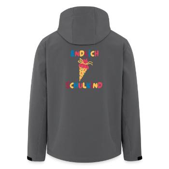 Endlich Schulkind mit Schultüte - Recycelte Männer Softshell-Jacke von Stanley/Stella - Anthrazit - Hinten - AI Model Male 185 light (185cm)