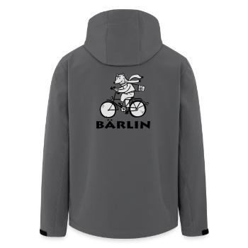 Berliner Bär / Bärliner Bär - Recycelte Männer Softshell-Jacke von Stanley/Stella - Anthrazit - Hinten - AI Model Male 185 light (185cm)