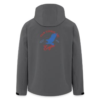 Palm-Springs California Sports Retro Vintage Design - Recycelte Männer Softshell-Jacke von Stanley/Stella - Anthrazit - Hinten - AI Model Male 185 light (185cm)