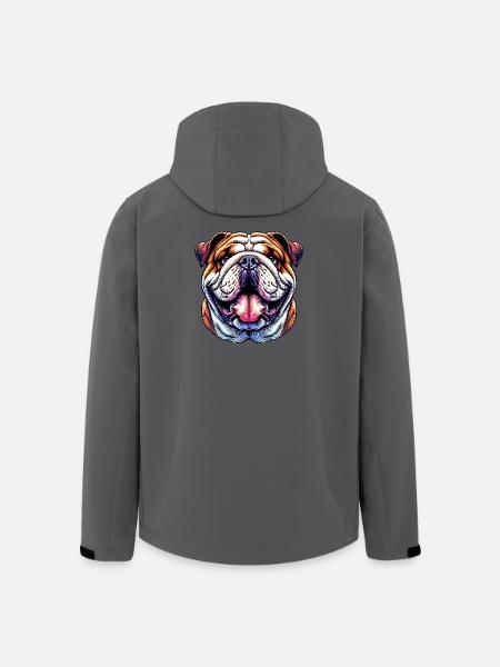 Bouledogue anglais Chien - Veste softshell homme en polyester recyclé Stanley/Stella - charbon
