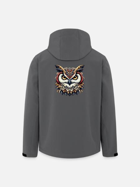 Owl - Men’s Recycled Softshell Jacket by Stanley/Stella - anthracite
