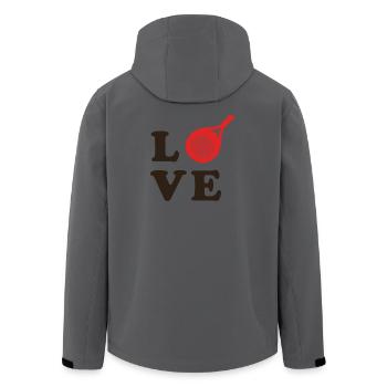 LIEBE Padel - Recycelte Männer Softshell-Jacke von Stanley/Stella - Anthrazit - Hinten - AI Model Male 185 light (185cm)