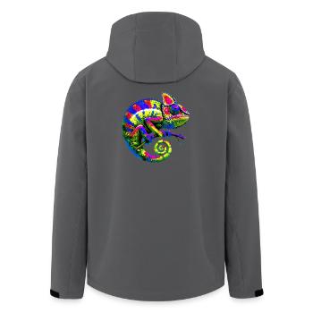Caméléon - Veste softshell homme en polyester recyclé Stanley/Stella - charbon - Dos - AI Model Male 185 light (185cm)