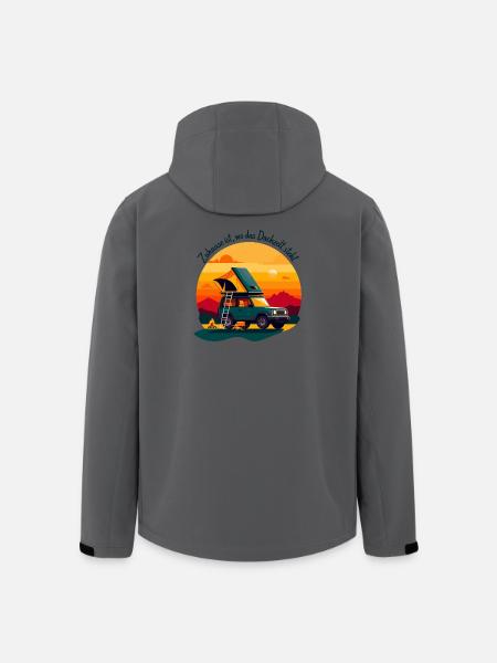 Zuhause unterm Dachzelt - Recycelte Männer Softshell-Jacke von Stanley/Stella - Anthrazit