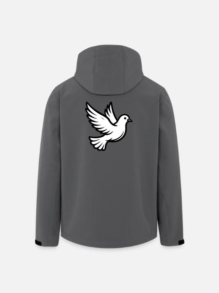 Dove of Peace Dove - Men’s Recycled Softshell Jacket by Stanley/Stella - anthracite