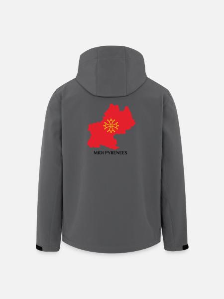 Map of the Midi-Pyrénées - Men’s Recycled Softshell Jacket by Stanley/Stella - anthracite