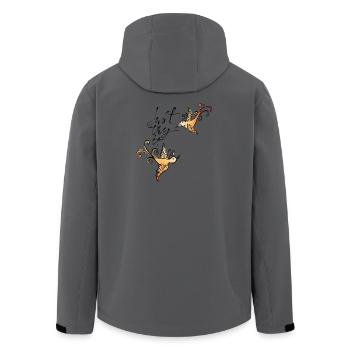 Goldene Vogelornamente  - Recycelte Männer Softshell-Jacke von Stanley/Stella - Anthrazit - Hinten - AI Model Male 185 light (185cm)