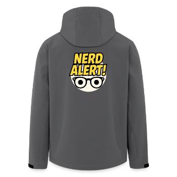 Nerd Alert Spaßdesign mit Brille - Recycelte Männer Softshell-Jacke von Stanley/Stella - Anthrazit - Hinten - AI Model Male 185 light (185cm)