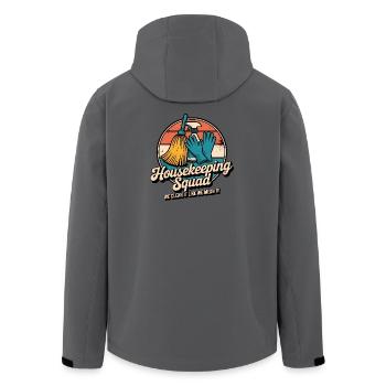 Conception de nettoyage amusante - Veste softshell homme en polyester recyclé Stanley/Stella - charbon - Dos - AI Model Male 185 light (185cm)