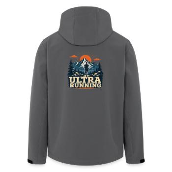 Ultra Running - Men’s Recycled Softshell Jacket by Stanley/Stella - anthracite - Back - AI Model Male 185 light (185cm)