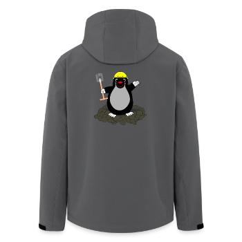 BuddelMaulwurf - Recycelte Männer Softshell-Jacke von Stanley/Stella - Anthrazit - Hinten - AI Model Male 185 light (185cm)