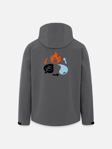 Fire, Water, Plant Elements - Men’s Recycled Softshell Jacket by Stanley/Stella - anthracite